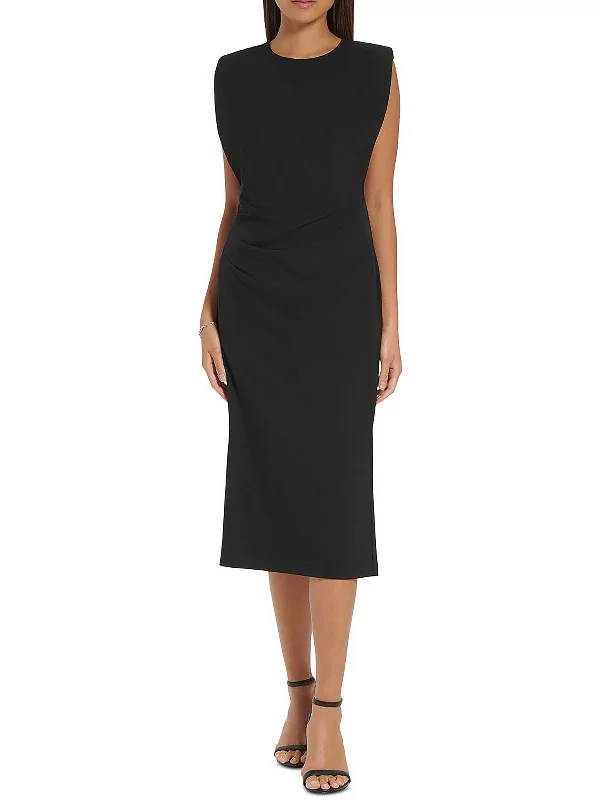 Women's Clothing And Garments Sets Womens Ruched Midi Shift Dress