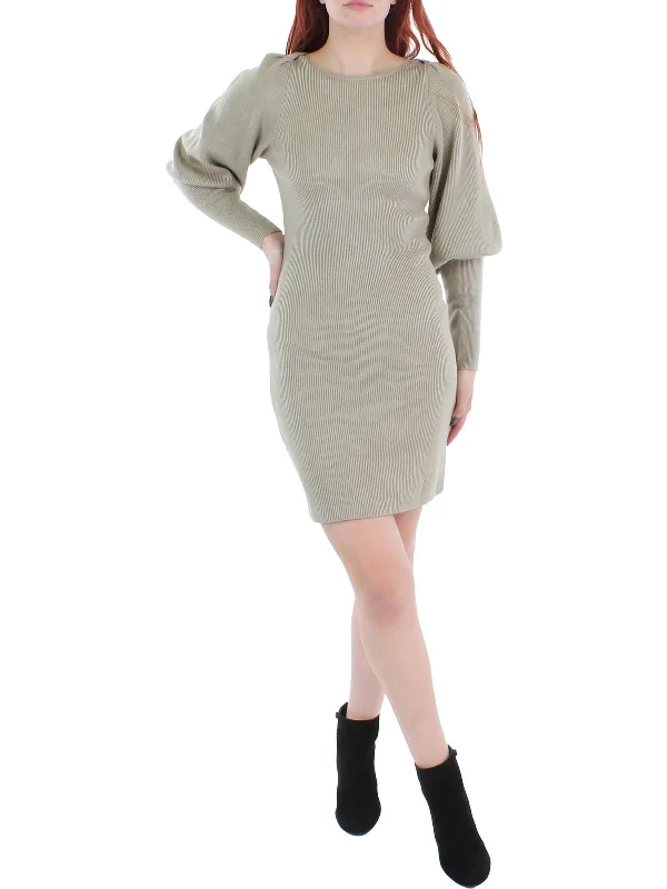 Joss Womens Knit Short Sweaterdress