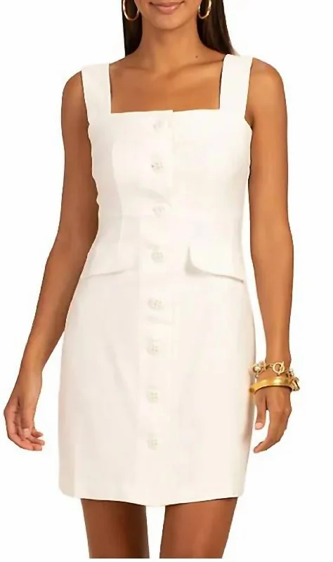 Unique Women's Fashion Pieces Jeni Dress In Whitewash