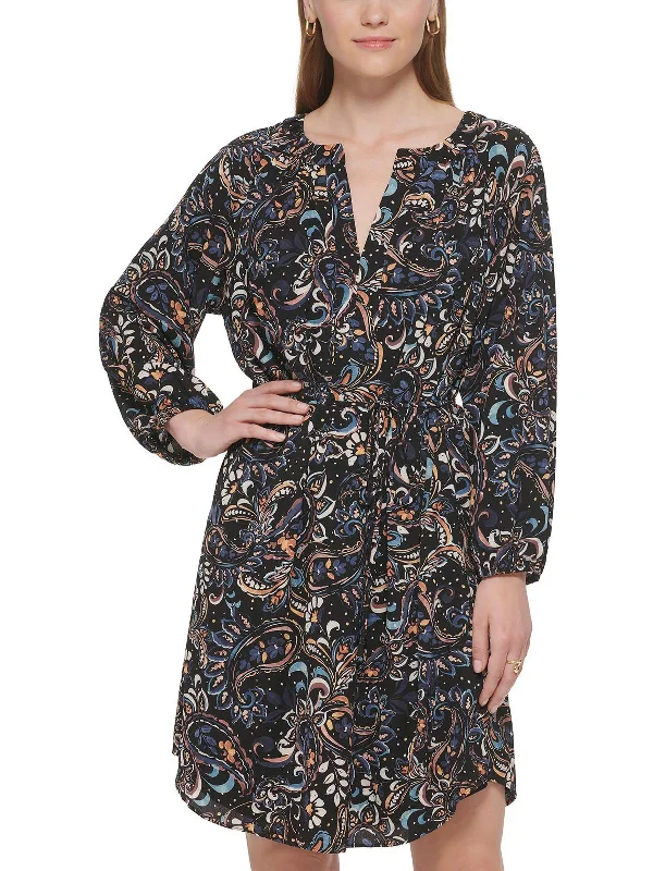 Elegant Women's Clothing Online Womens Print Above Knee Shift Dress