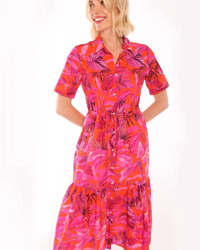 Women's Professional Garments Eveline Dress In Pink And Orange