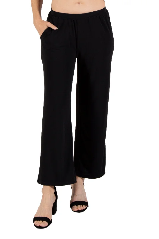 Casual Women's Clothing La Cera Solid Cropped Pant