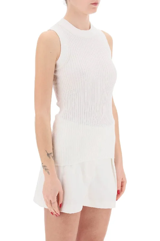 Online Boutiques Sportmax Sleeveless Ribbed Knit Top