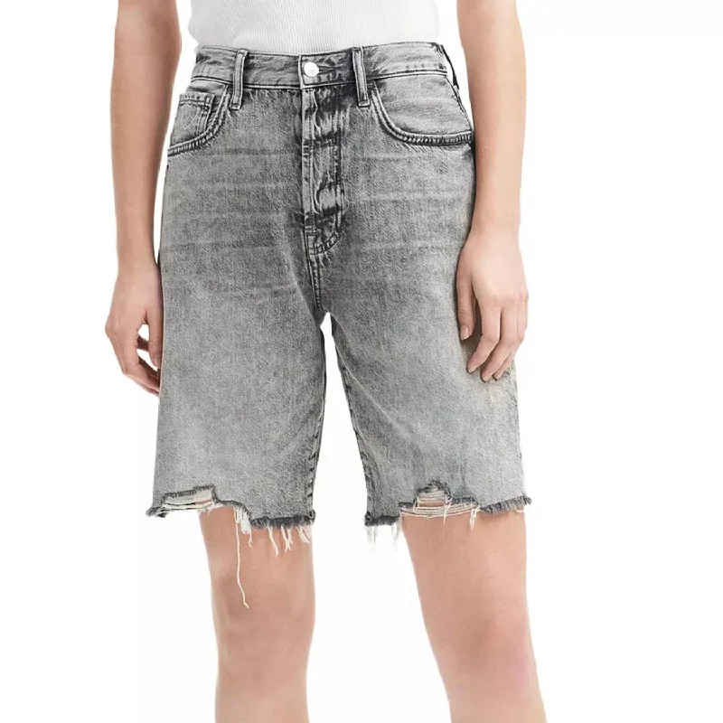 Women's Athletic Apparel Easy James High Rise Cotton Shorts In Fern Gray