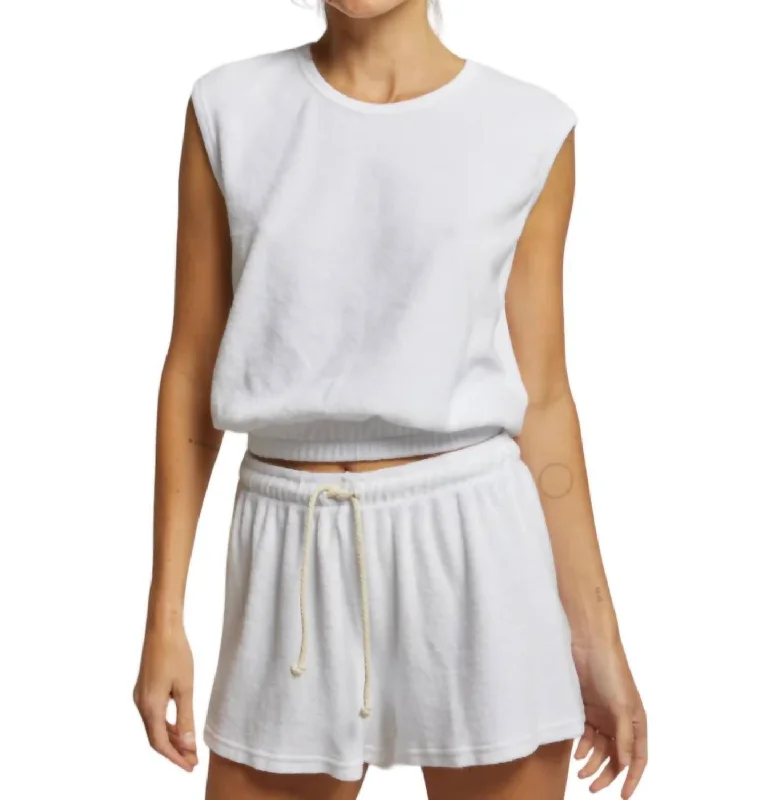 Women Fashion Summer Loop Shorts In White