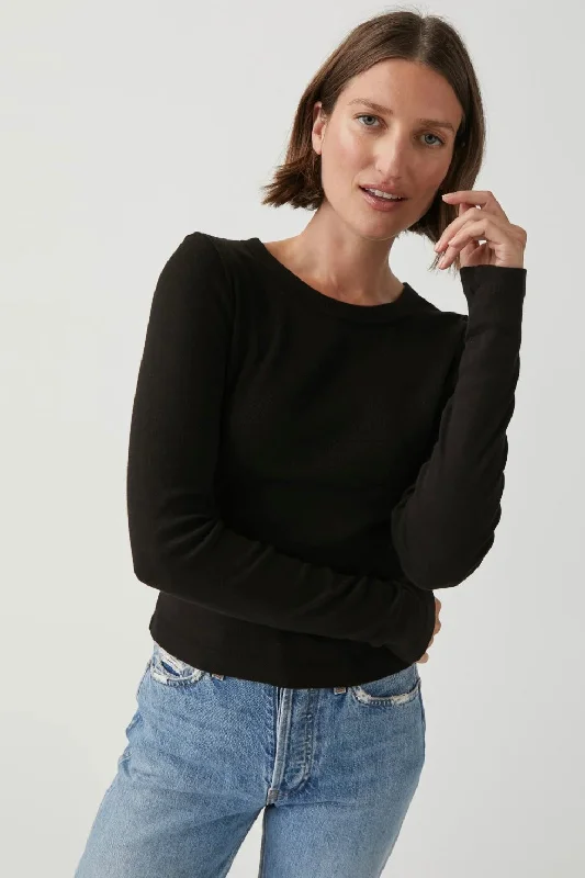 Woman Clothing Michael Stars - Orion Cropped Long Sleeve Tee