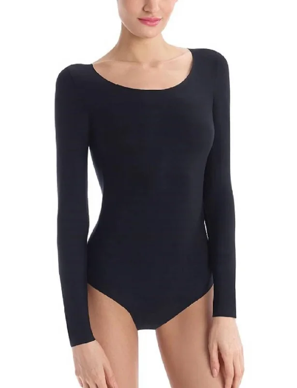 Big Savings Butter Long Sleeve Bodysuit In Black