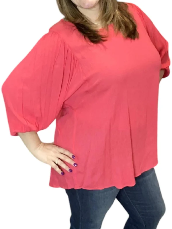 Exclusive Women's Fashion Collection Me Dolman Tunic Top In Coral