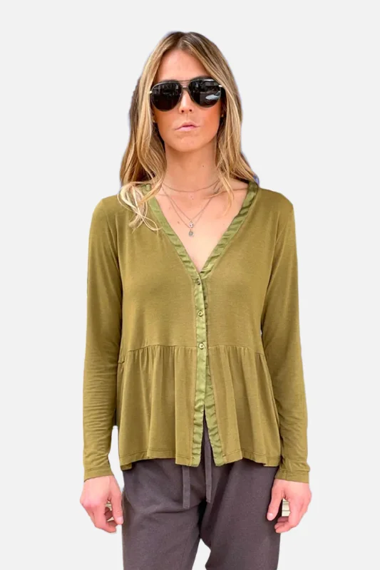 Trend Alert Cardigan - Olive