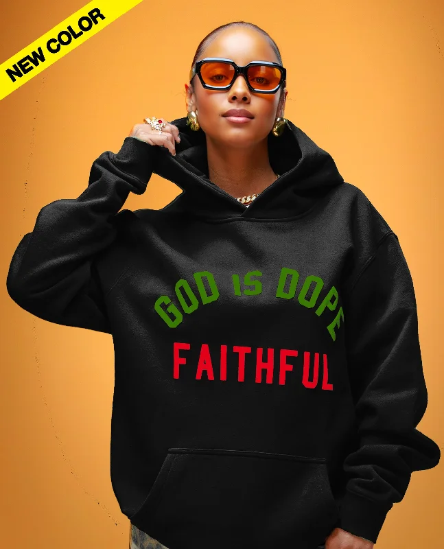 Early Bird Offer **BHM Exclusive** Faithful Lightweight Hoodie Black/Red/Green