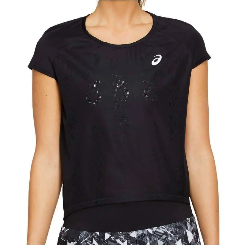 Stylish Savings Asics Future Ventilate Short Sleeve Womens Running Top - Black