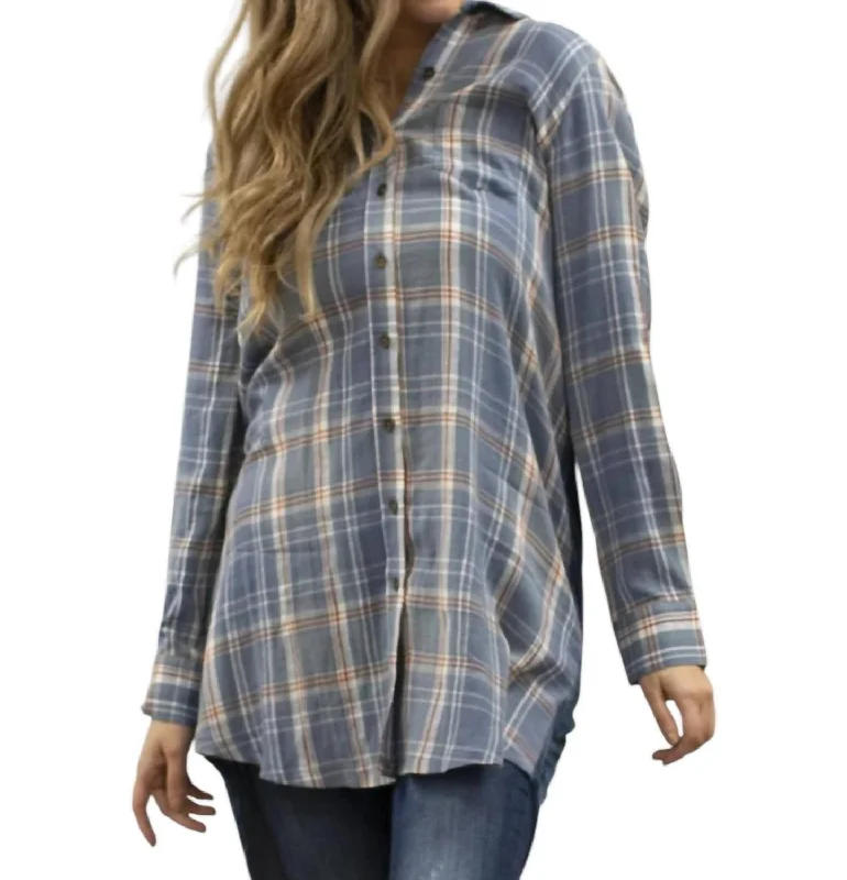 Chic Women's Clothing for Date Nights Pilar Tunic Shirt In Blue