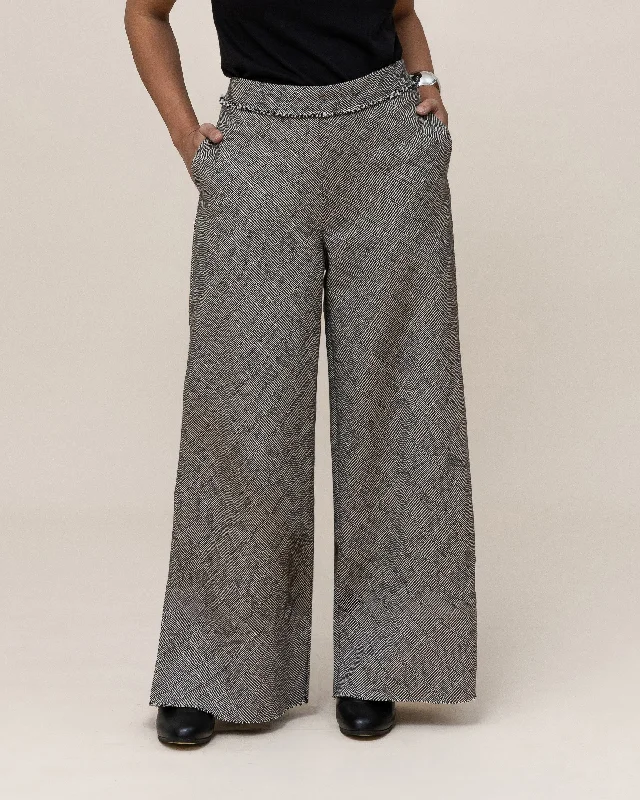 Women's Chic Outerwear Outfit ANYAM - Palazzo Pants