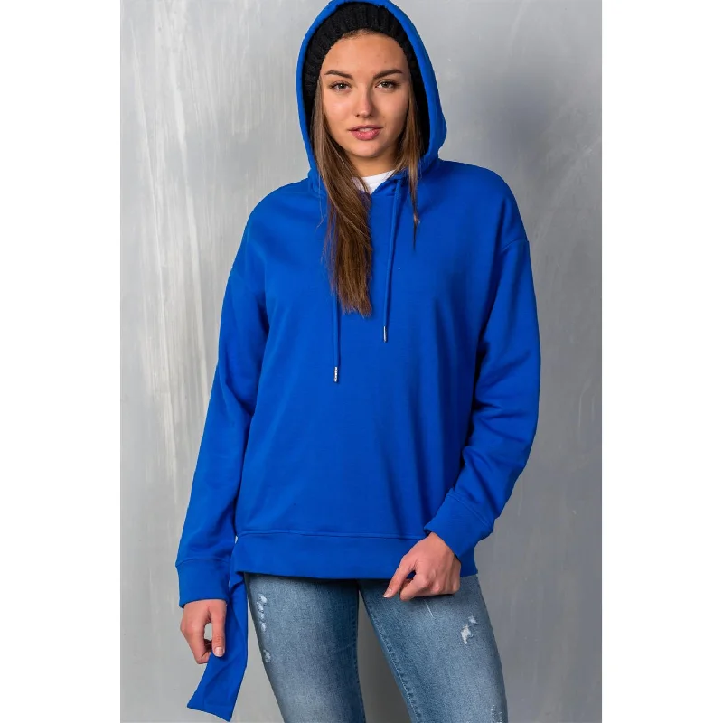 Formal Attire For Women Uneven Hem Graphic "venice" Pullover Hoodie