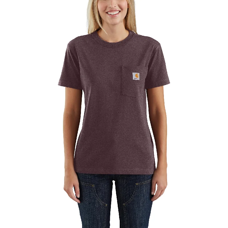 Chic & Cozy Apparel Women's Loose Fit Heavyweight Short-Sleeve Pocket T-Shirt