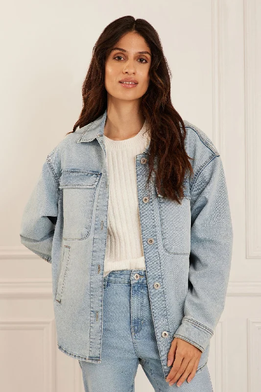 Latest Fashion for Women Veste en jeans surdimensionnée - Femme