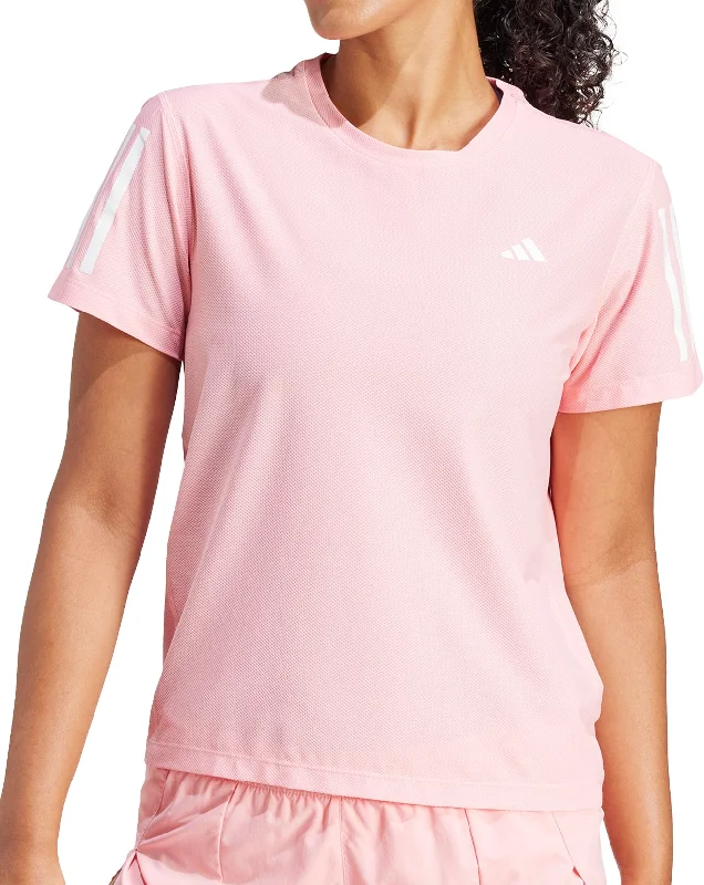 Women's High-Fashion Garments adidas Own The Run Short Sleeve Womens Running Top - Pink