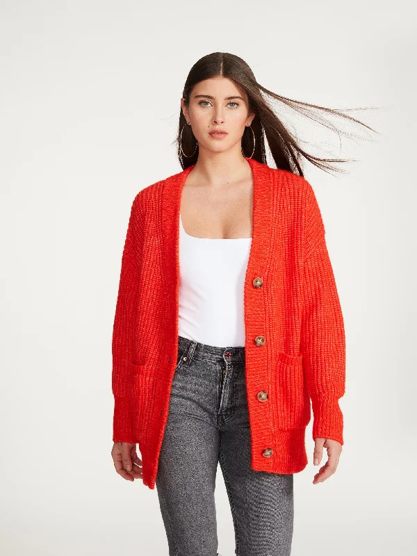 Women's Clothing Apparel Rayna Cardigan - Orange Dot Com