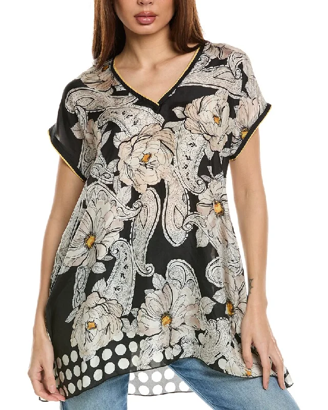 Plus-Size Women's Garments Johnny Was Odellia Silk Tunic