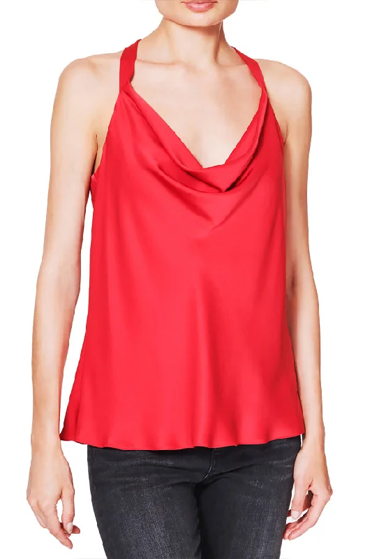 Women's Wedding Apparel Victoria Cowl Neck Top - Rouge