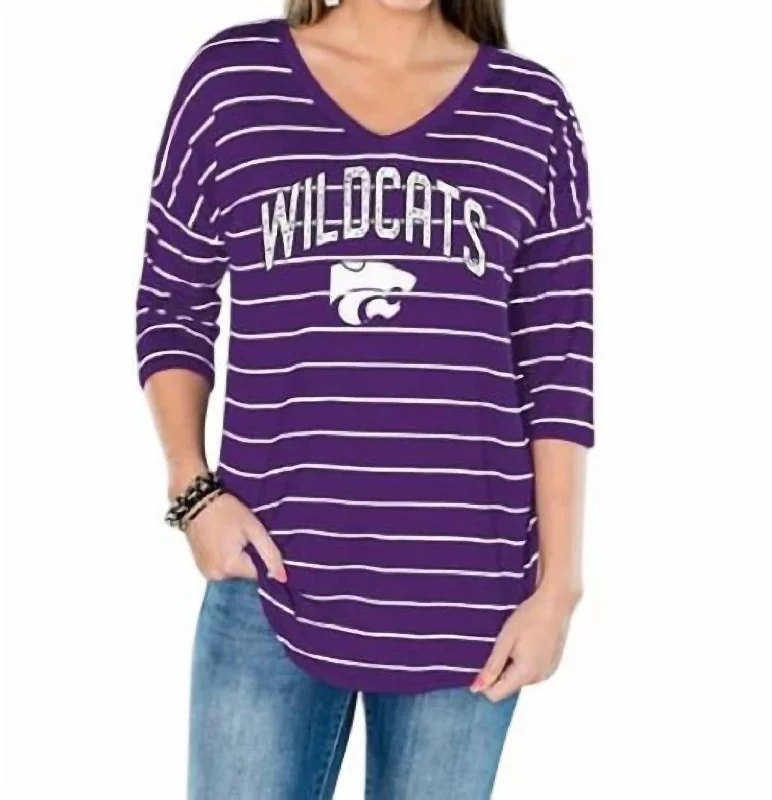 Exclusive Sale Kansas State University Fall In Line Tunic In Purple