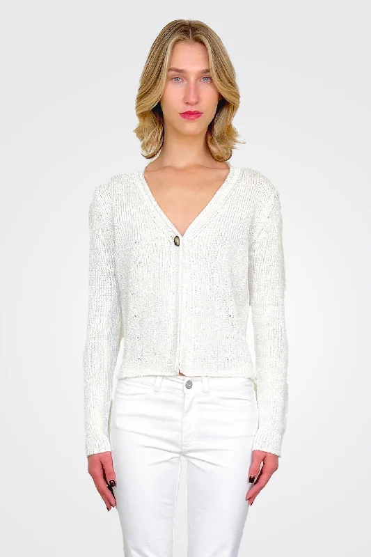 Casual Fashion for Women One Button Cardigan - White