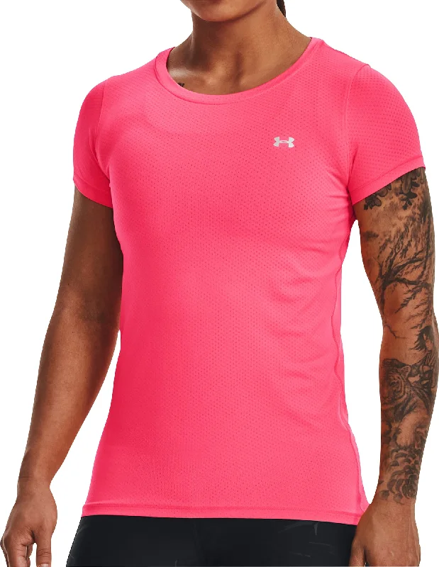 Women's Stylish Vacation Attire Under Armour Tech Mesh Short Sleeve Womens Running Top - Pink