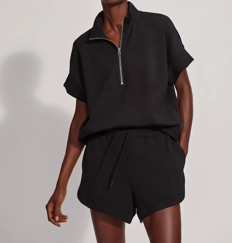 Sporty Streetwear Ollie High Rise Short In Black