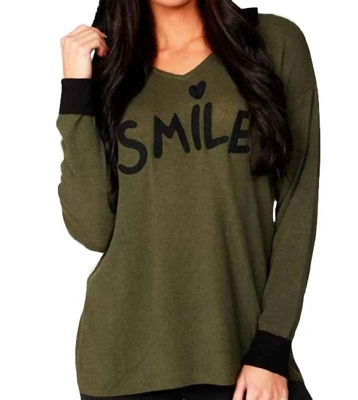 Best Clearance Sales Right Now Smile Hoodie In Moss/black