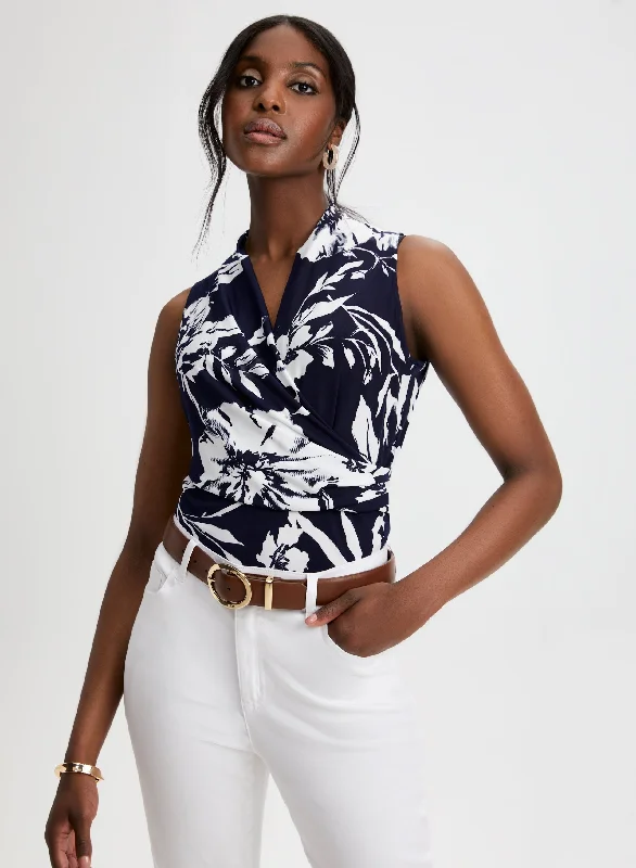 Evening Elegance Floral Print Top