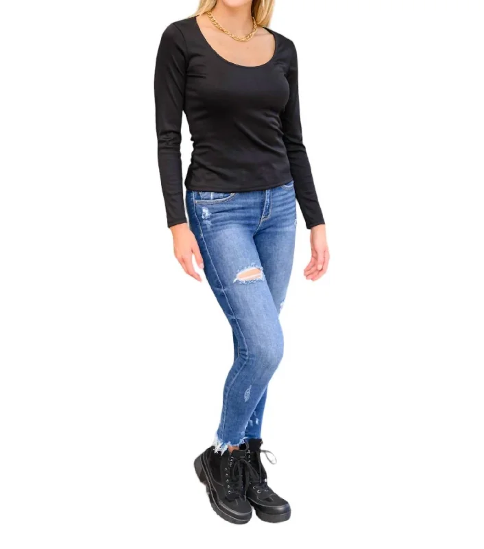 Affordable Women's Clothes Can You Believe It Basic Top In Black