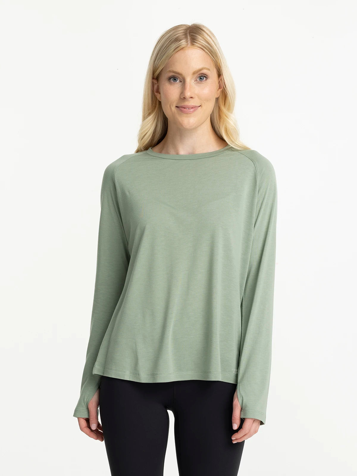 Clothes Of Woman Women's Bamboo Lightweight Long Sleeve II - Palm Green