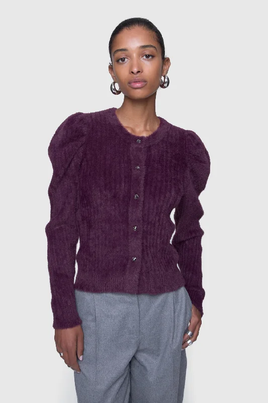 Clothing Store Fuzzy Janine Cardigan