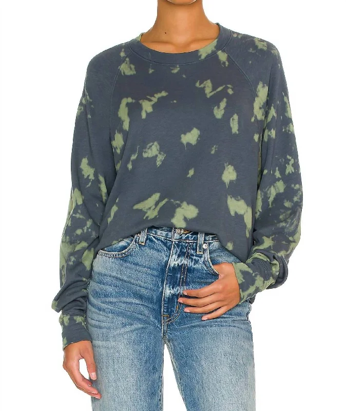 Women's Comfortable Lounge Garments French Terry Sweatshirt In Maine Bleach