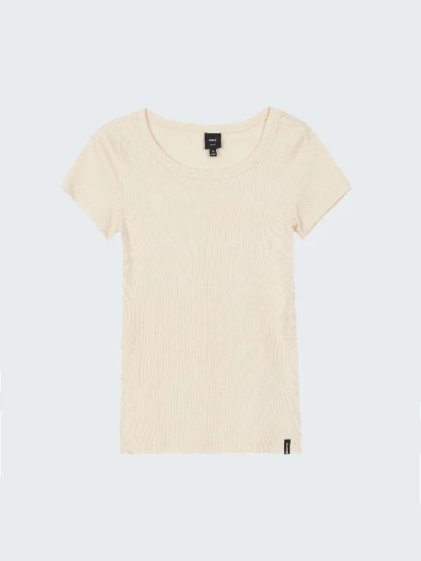 Vintage-Inspired Women's Apparel Women's Powes Ribbed T-Shirt