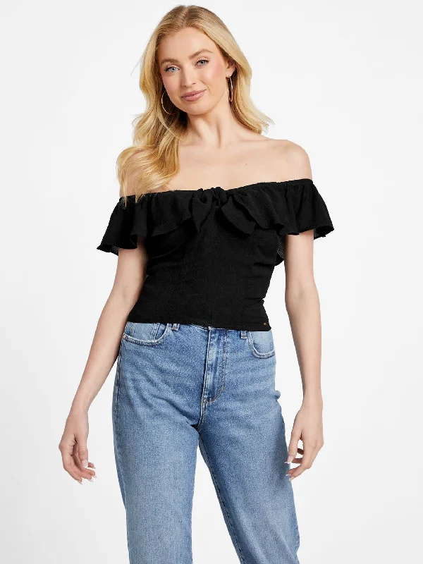 Stylish Savings Juno Off-the-Shoulder Crop Top