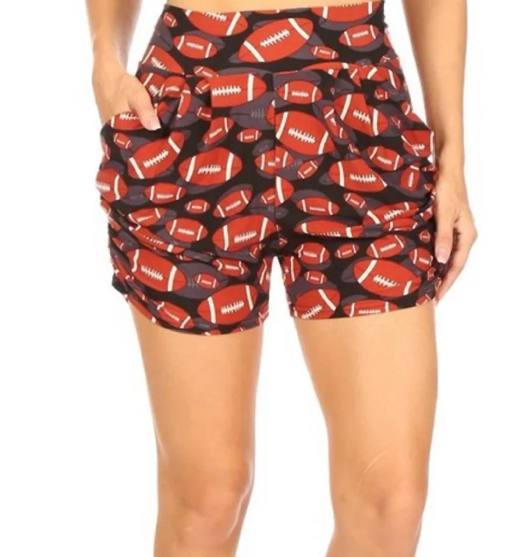 Women's Trendy Clothes Women's Lounge Shorts With Pockets In Football