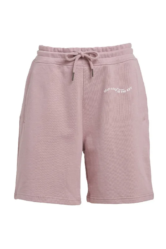 Sophisticated Style Women's Organic Cotton Shorts In Mauve