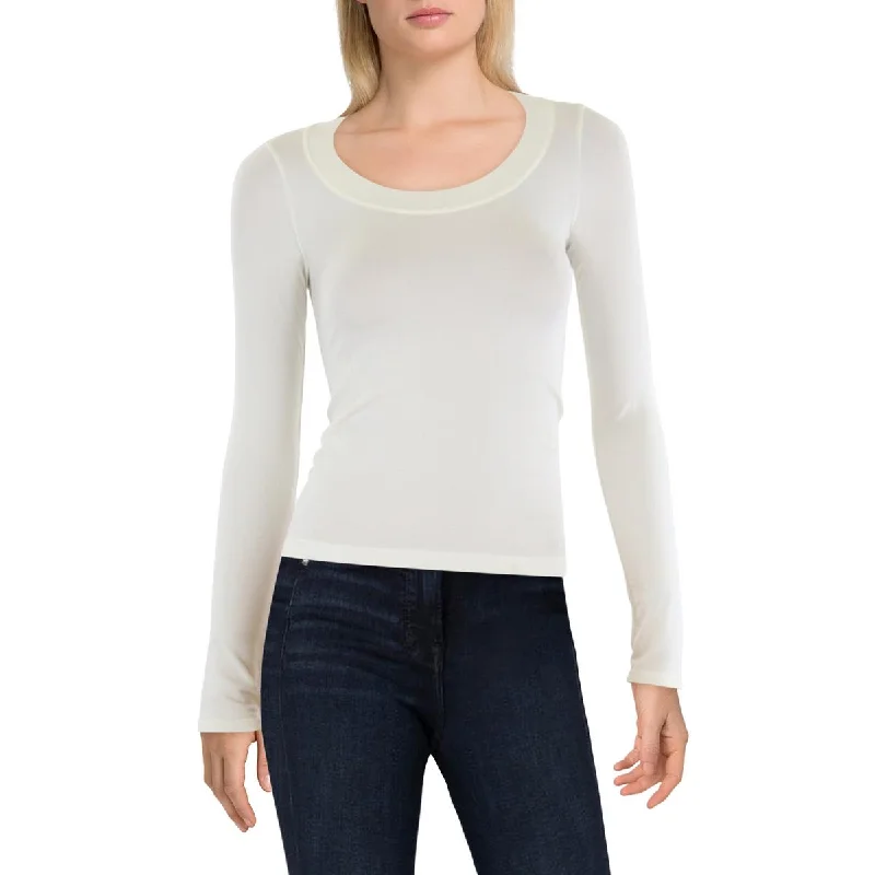 Elegant Women's Evening Garments Womens Crewneck Long Sleeve T-Shirt