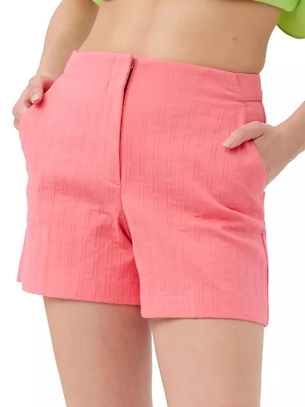 Boutique Styles Valera Short In Positano Pink