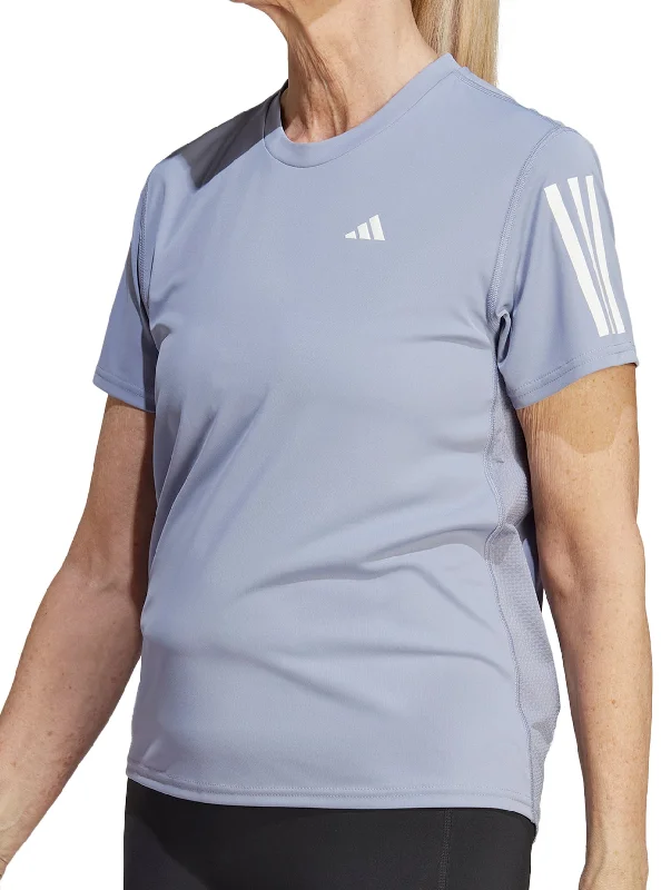 Women's Comfortable Lounge Attire adidas Own The Run Short Sleeve Womens Running Top - Purple