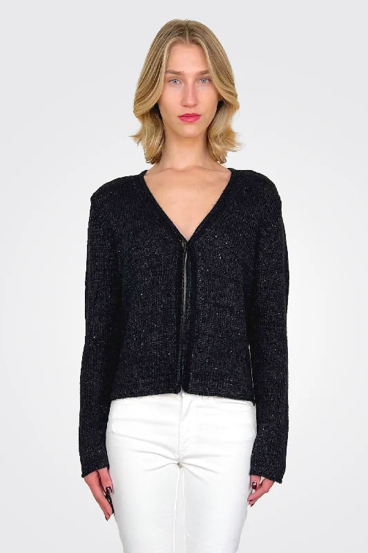 Trendy Casual Outfits One Button Cardigan - Black