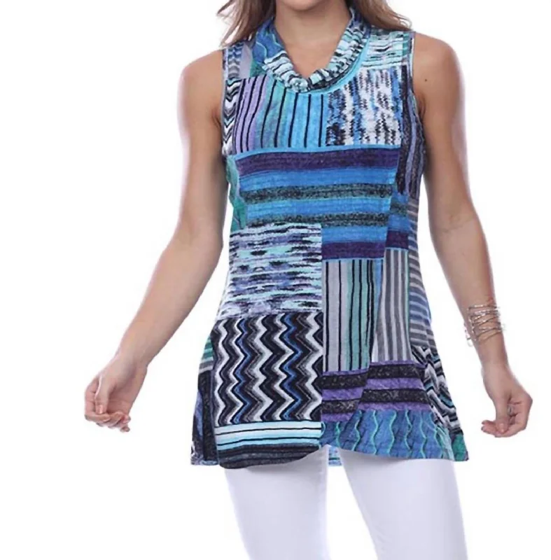 Women's Stylish Outerwear Marcia Sleeveless Tunic - Plus In Blue