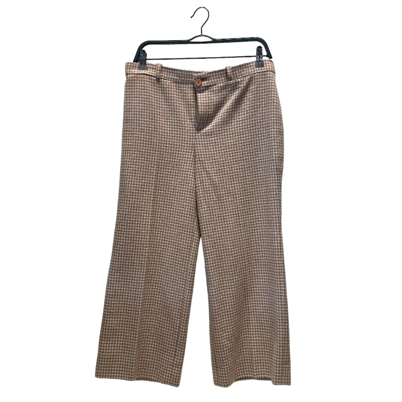 Women's Activewear Garments BALENCIAGA/Cropped Pants/38/Houndstooth Check/Cotton/BEG/