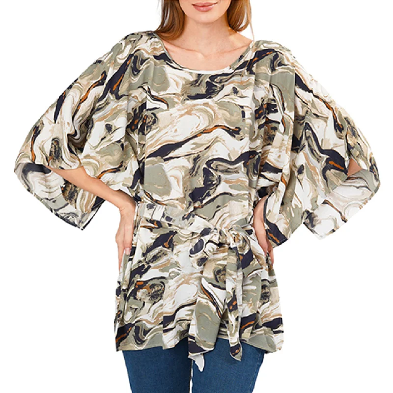 Exclusive Women's Fashion Collection 181167M,  Da-Moda Lady Blouse Mama Size Flare Sleeve Top