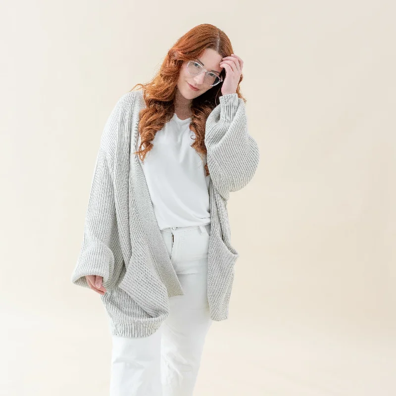 Women's Clothing Online Sale Chunky Knit Women's Oversized Cardigan in Oat