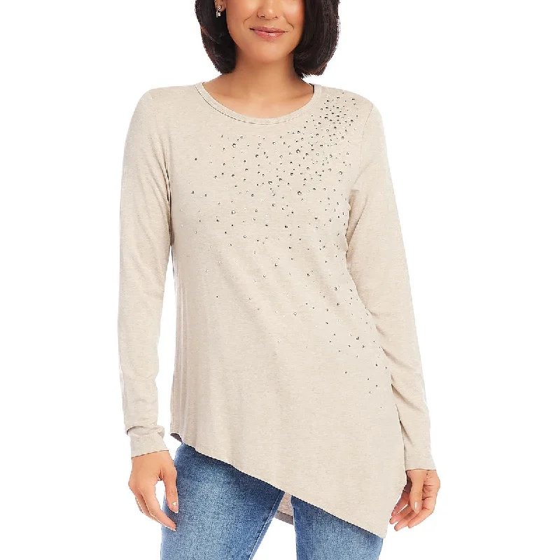 Women's Functional Outdoor Garments Womens Embellished Long Sleeve Pullover Top