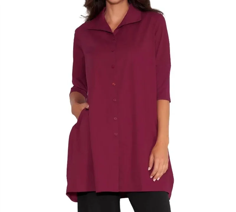 Casual and Comfortable Outfits Tiburon Icon Tunic In Magenta