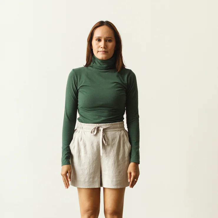 Women's Clothing Stores Long Sleeve Turtleneck | Forest Green