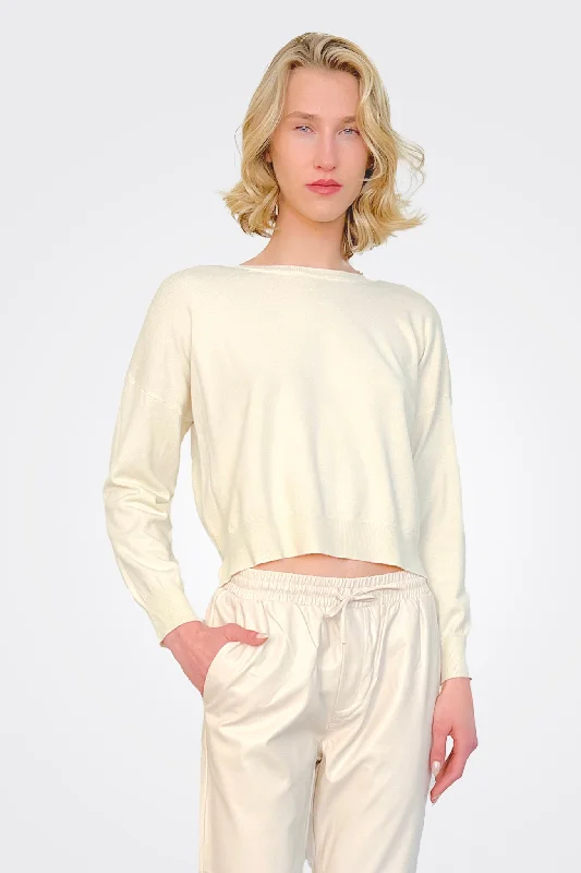 Affordable Luxury Women's Apparel Polly Pullover - Ecru